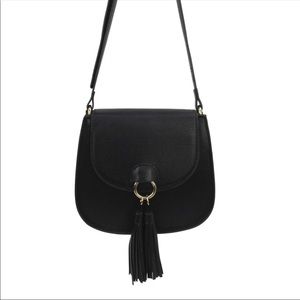VEGAN LEATHER CROSSBODY WITH Double Tassel